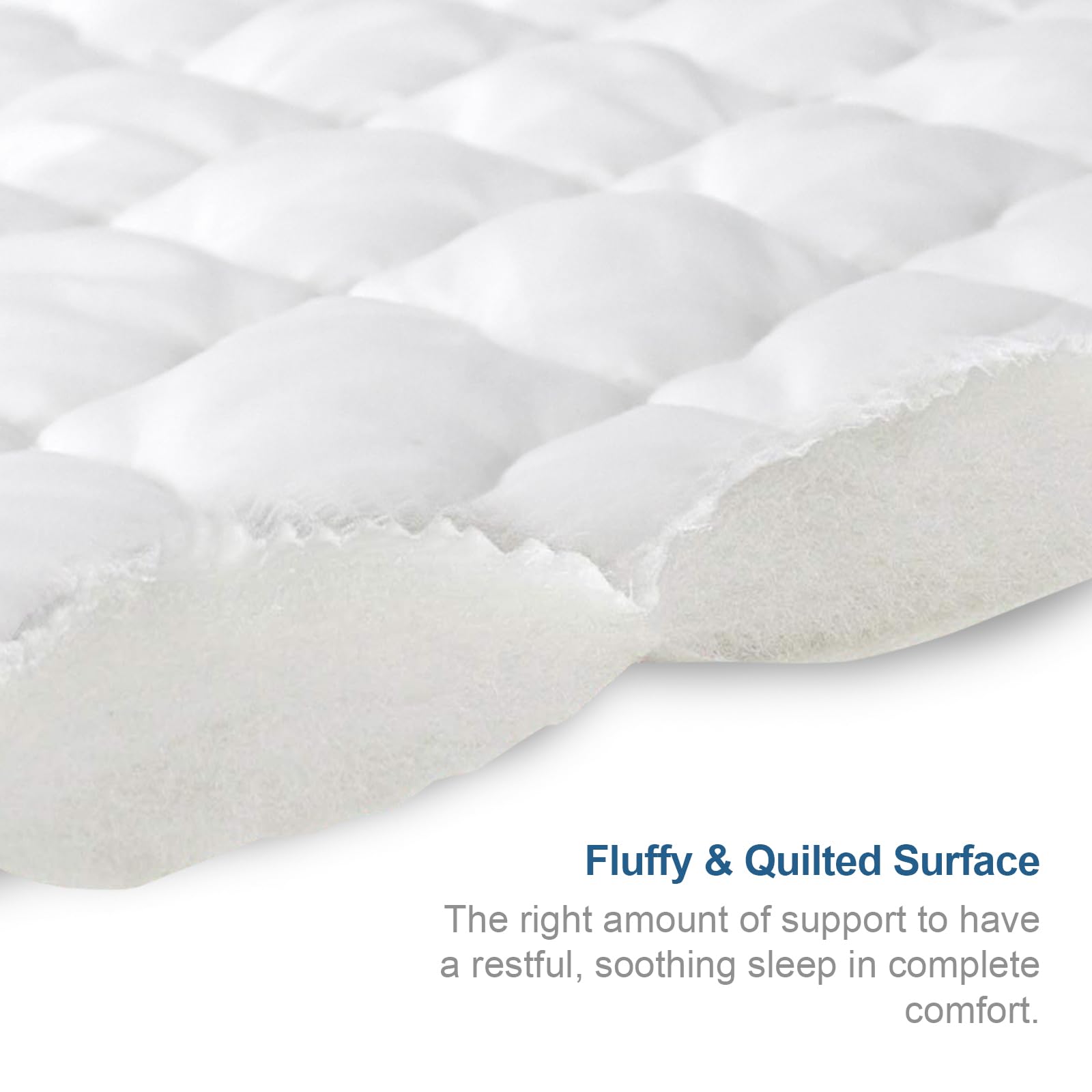 Twin Xl Mattress Pad Protector Waterproof Quilted For College Dorm Room Essentials, Soft & Cooling Twin Extra Long Mattress Topp