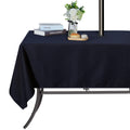 Saraflora Outdoor And Indoor Tablecloth -60X84 Inch Navy, Wrinkle Free Washable Waterproof Table Cloth With Umbrella Hole And Zipper Rectangle Table Cover For Spring/Summer/Patio/Picnic/Bbqs/Party