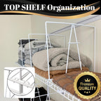 Evelots Wire Shelf Dividers -4 Pack- Closet Storage & Organization For Office/Pantry/Garage - Tall Shelf Separator - Easy Clip-No Tool - Solid Coated Steel