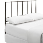 Modway Kiana Stainless Steel Metal Queen Headboard In Brown