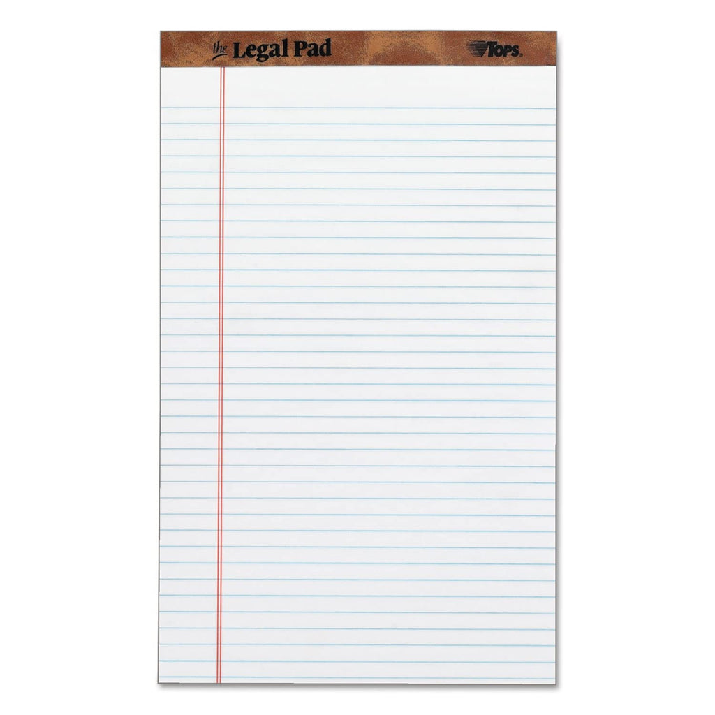 Tops 7573 Perforated Everyday Writing Legal Pad, 8.5 X 14 Inch, White, 12 Count (Pack Of 1)