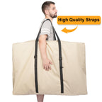 Large Outside Folding Chair Storage Bag With Zipper And Handles, 600D Folding Chair Carry Bag For Zero Gravity Chair Cover, Portable Folding Lounge Chair Carrying Bags, 43' L X 11' W X 29' H (Beige)