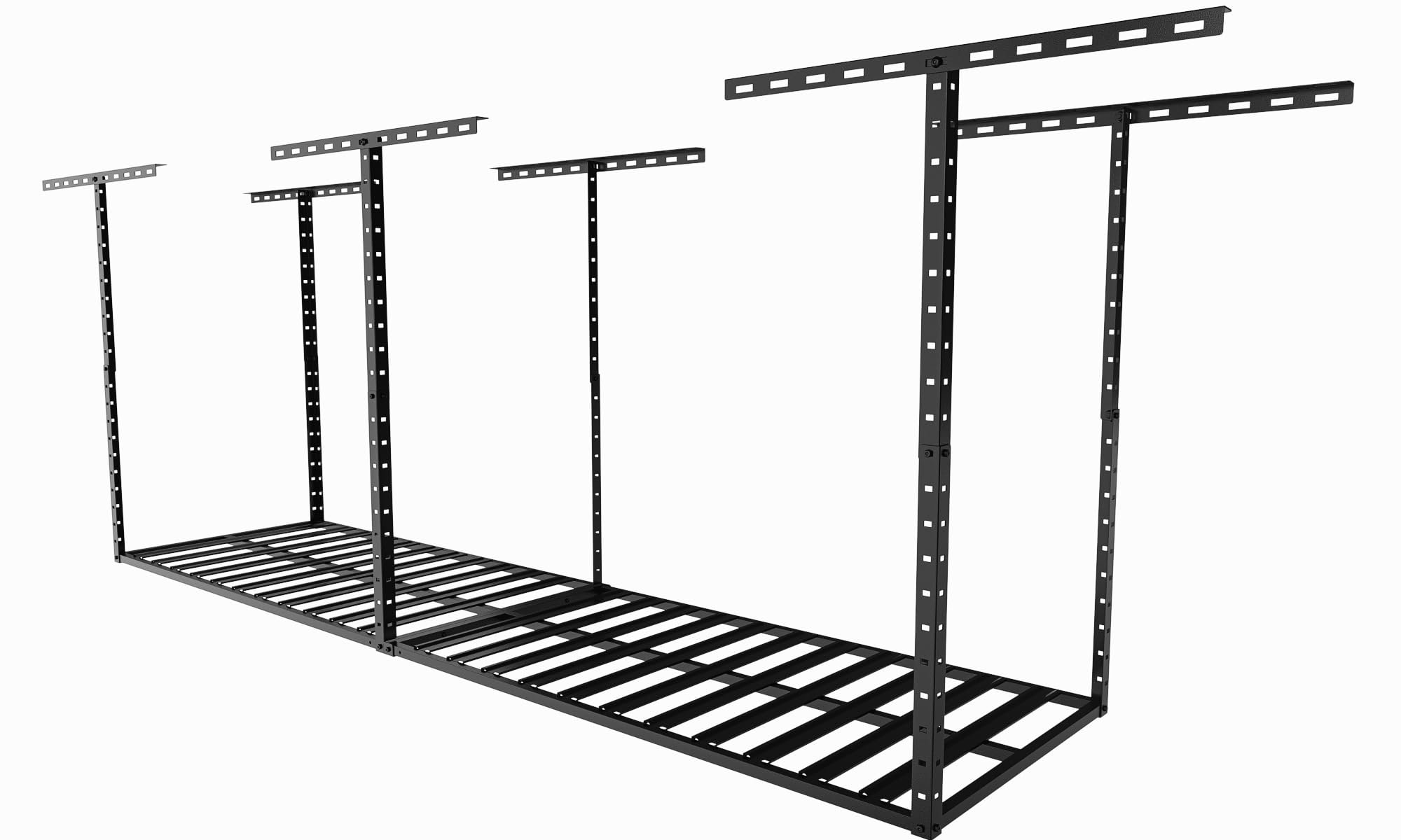 SunsGrove 2x8 Garage Storage Overhead Rack Organization, Adjustable Ceiling Mounted Storage Racks, 750LBS Weight Capacity, 22-40