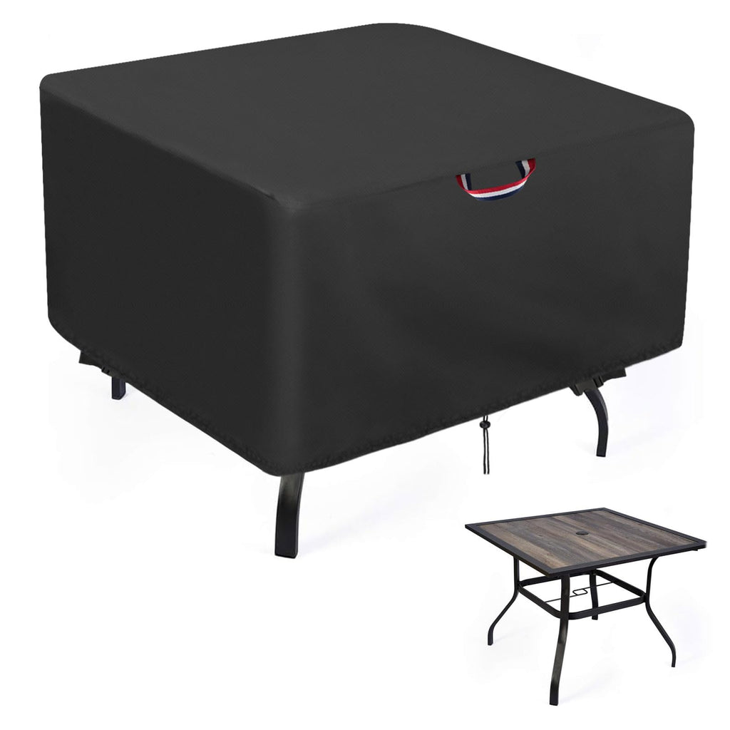 Agustone Patio Table Cover, 38 Inch Square Outdoor Table Cover, Waterproof Protective Covers Patio Furniture Covers - 38 X38 X 2