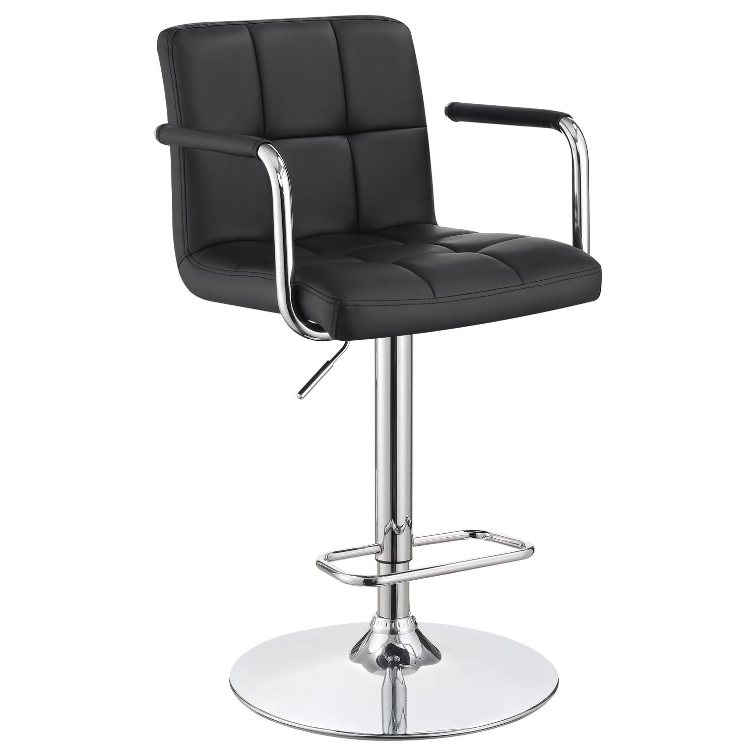 Coaster Furniture Adjustable Bar Stool Black/Black 121095