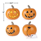 Halloween Pumpkin Jackolantern - Jack O Lantern Decorations For Halloween - Round Lightened Pumpkin For Front Porch, Party, Fron