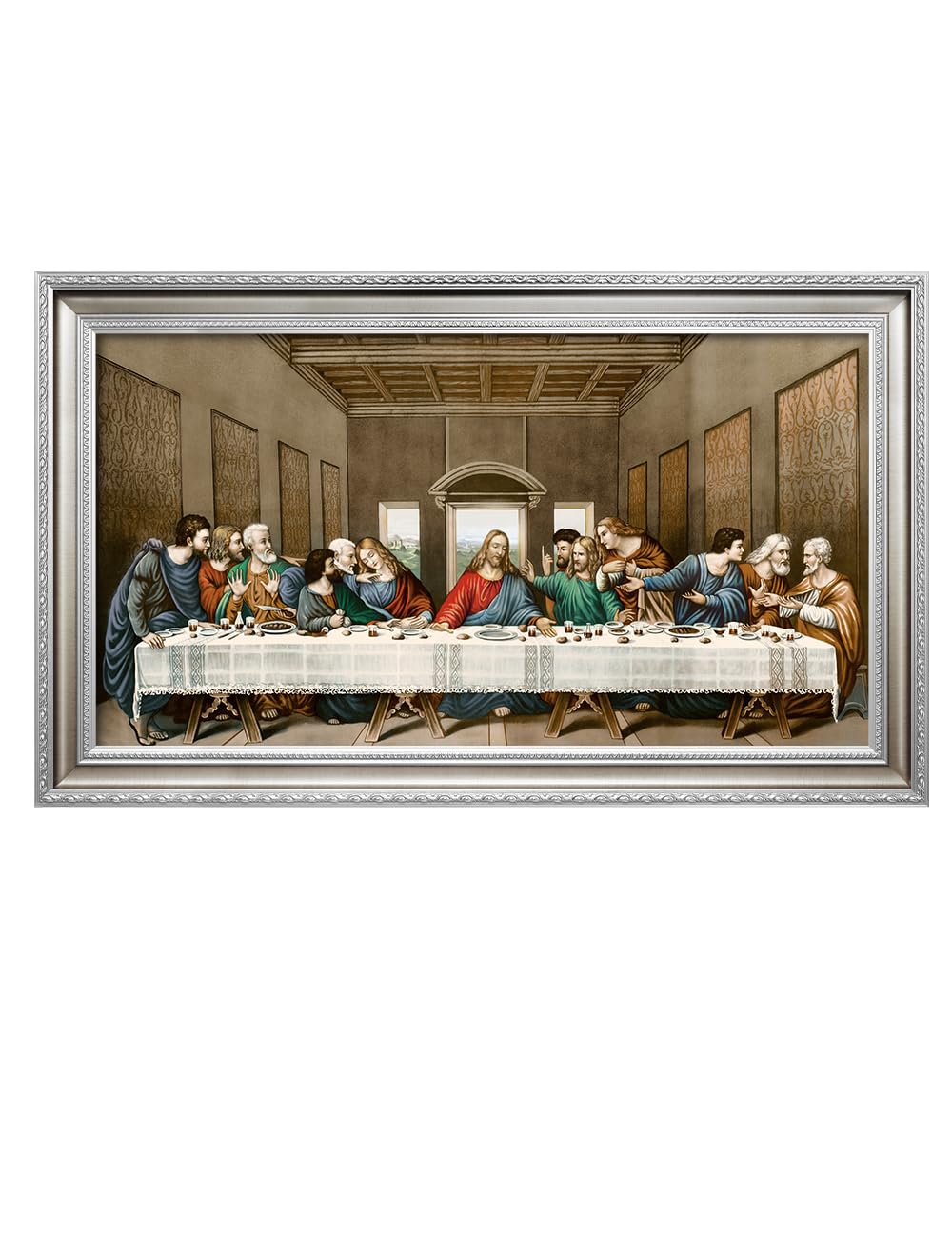 DECORARTS - The Last Supper, Leonardo da Vinci Classic Art Reproductions. Giclee Prints Acid Free Cotton Canvas with Matching Si