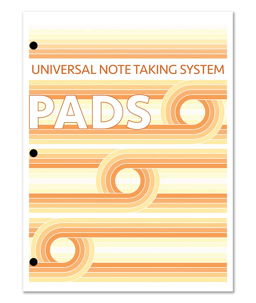 Bookfactory Universal Note Taking System (Cornell Notes) / 3 Notetaking Pads - 3 Pads, 50 Pages, 8 1/2' X 11' - Notepad (Pad-0