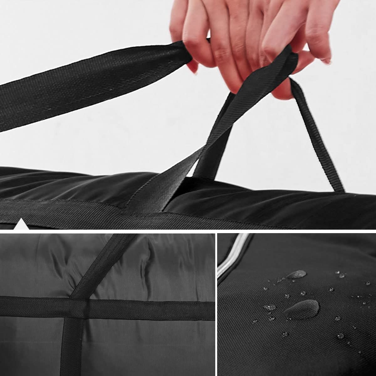 Iweik Multipurpose Extra Large Heavy Duty Storage Bags Duffle Bags For Space Saving Moving Storage (120L, Black)