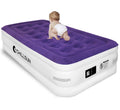Chillsun Twin Air Mattress Inflatable Airbed With Built In Pump, 3 Mins Quick Self-Inflation, Comfortable Top Surface Blow Up Be