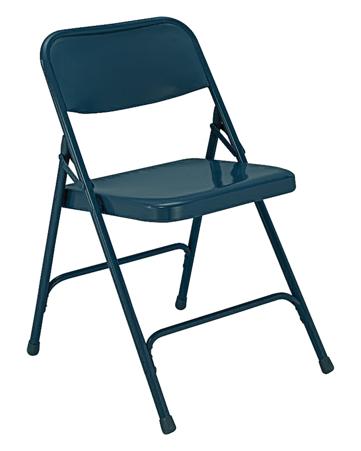 National Public Seat Home Office Decorative Premium All-Steel Folding Chair Blue - 4 Pack