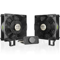 AC Infinity AXIAL S1238D, Dual 120mm Muffin Fan with Speed Controller, UL-Certified for Doorway, Room to Room, Wood Stove, Firep