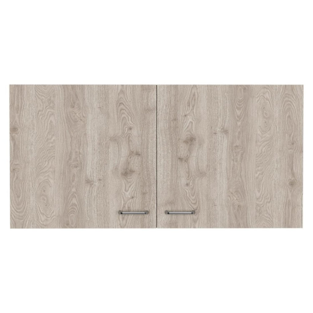 Depot E-Shop Alder Wall Cabinet, Two-Door Cabinet, Internal Shelf-Light Grey, for Kitchen