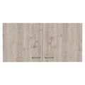 Depot E-Shop Alder Wall Cabinet, Two-Door Cabinet, Internal Shelf-Light Grey, for Kitchen