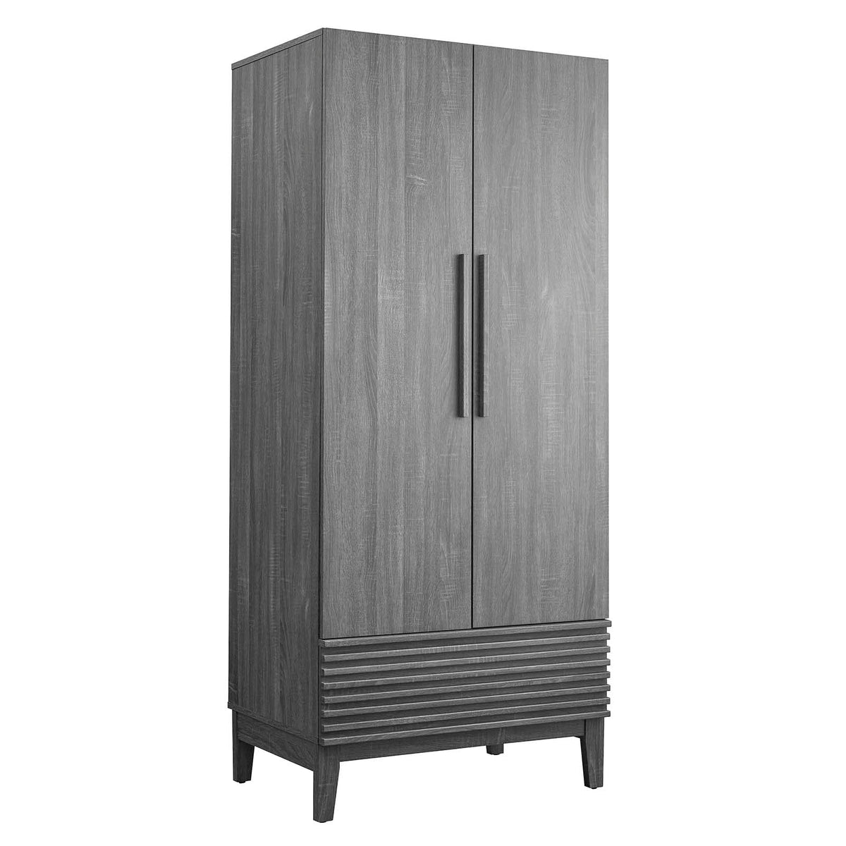 Modway Baron Render Wardrobe, Charcoal