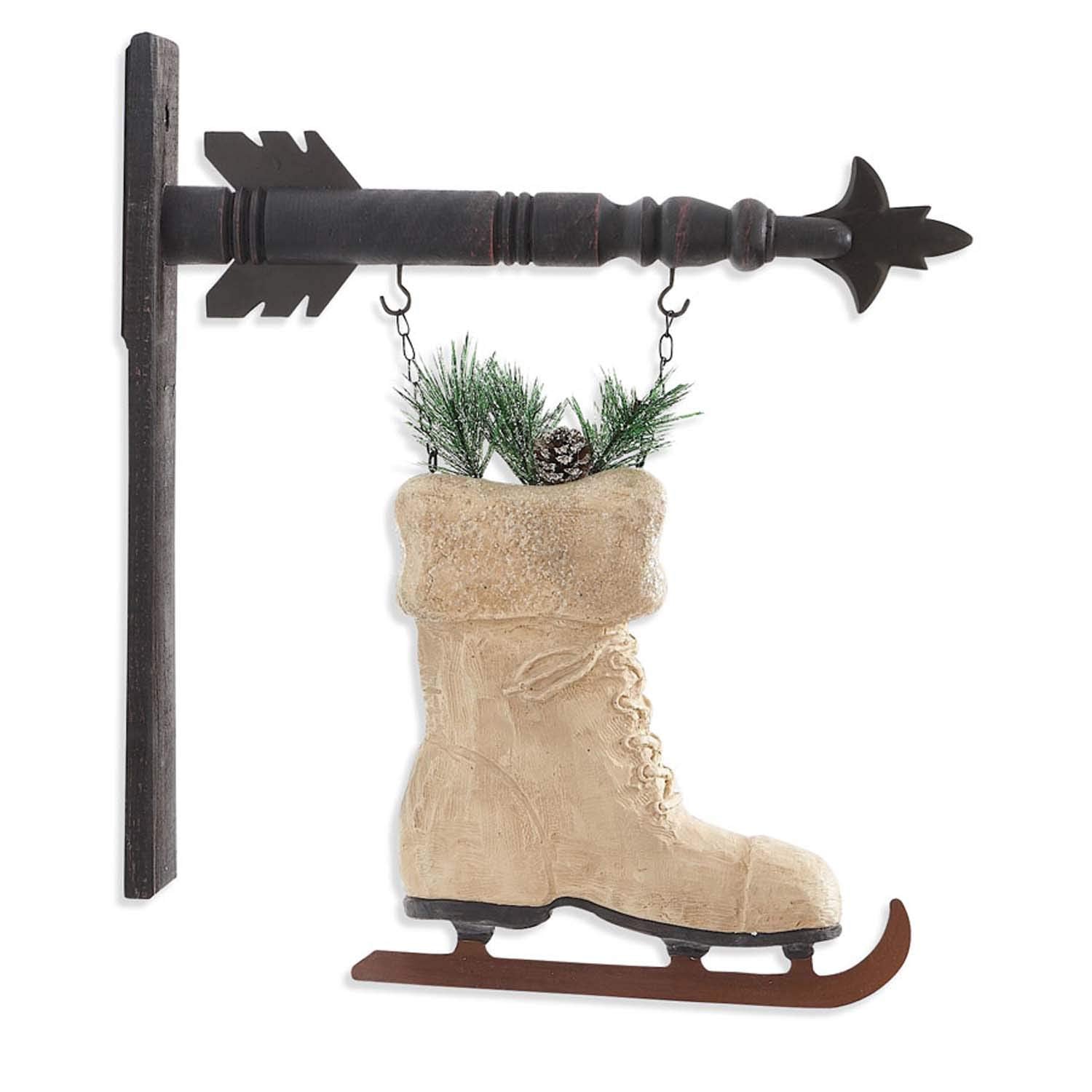 K&K Interiors Arrow Replacement Decorative Hanging Sign, White - 52831A