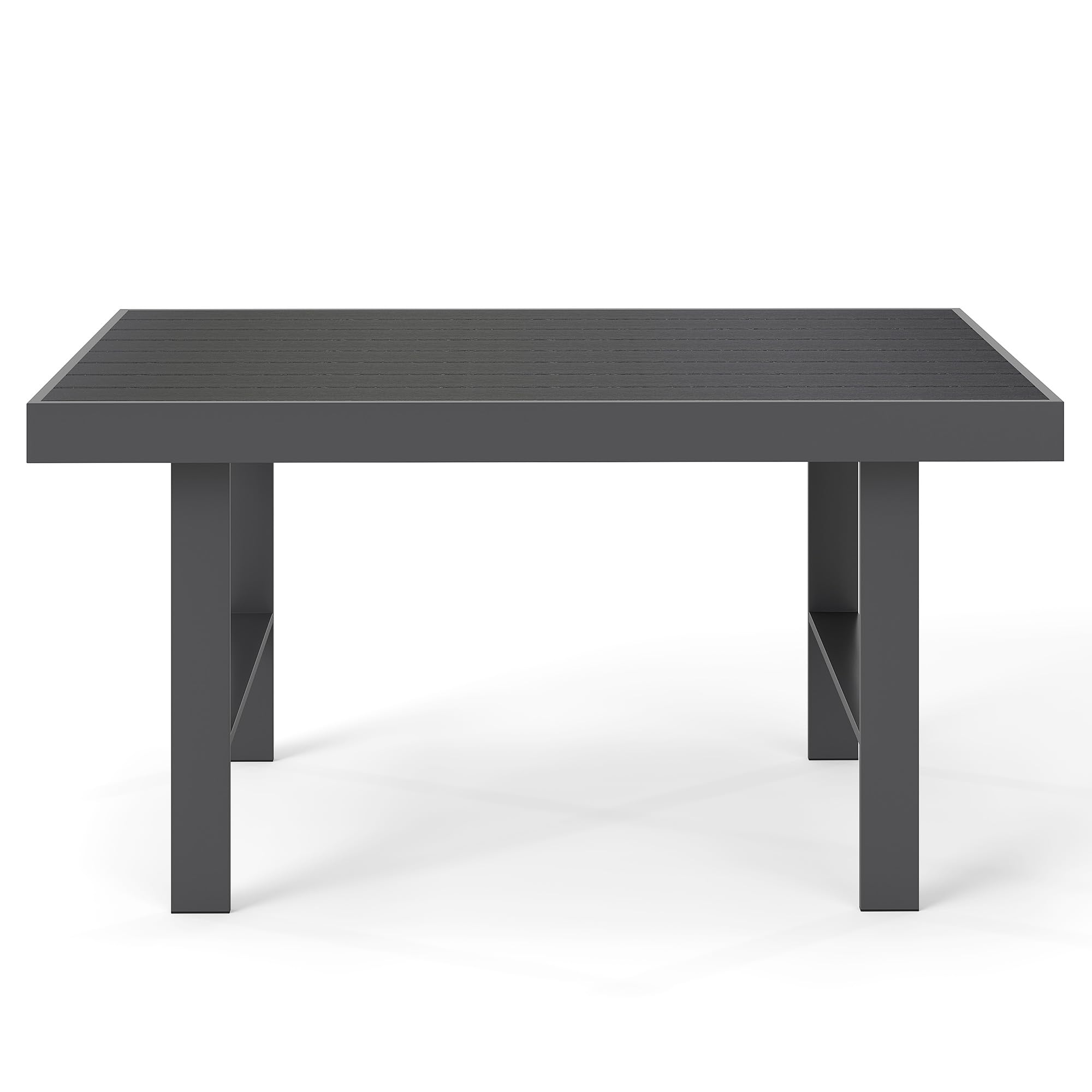 Solaste Aluminum Outdoor Dining Table, All-Weather Rectangle Metal High Patio Coffee Table for Balcony, Garden, Multifunctional 