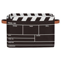 OSAM SPACE Movie Clapper Board Large Storage Bin Collapsible Storage Basket with Handles, Laundry Basket Hamper Organizer Foldab