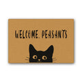 Assaoy Funny Doormat,Black Cat Doormat Welcome Peasants Door Mat Outdoor Entrance Welcome Floor Mat Fall Front Door Mat,Indoor E