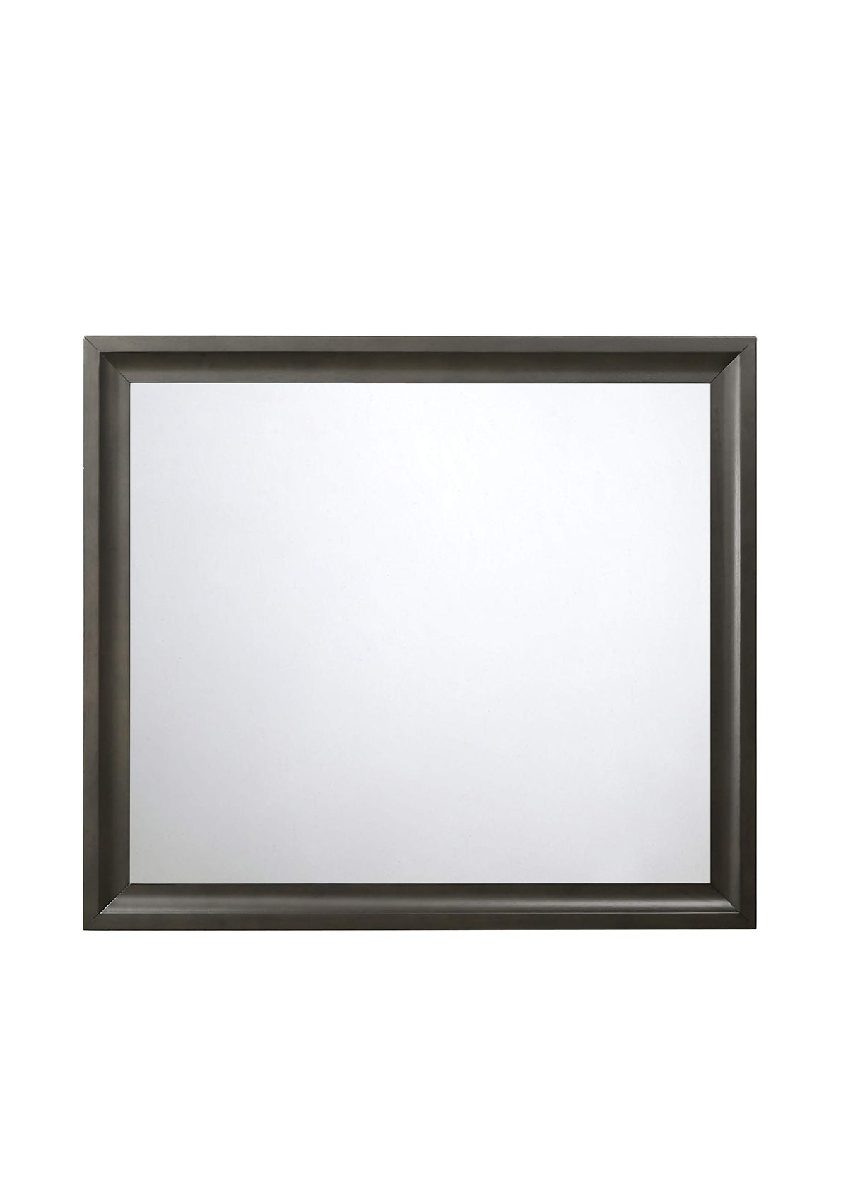 HomeRoots Mirror, Rubber Wood, Trop 39' X 35' Antique Gray Rubber Wood Mirror