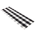 Levinis Kitchen Runner Rugs - Black And White Retro Lattice Sofa Cushion & Area Rug - Washable Hand-Woven Buffalo Checkered Floo