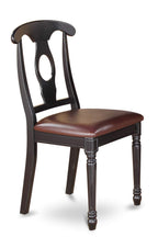 East West Furniture SHKE5-BLK-LC 5 Piece Modern Dining Table Set Includes a Round Kitchen Table with Pedestal and 4 Faux Leather Kitchen Dining Chairs, 42x42 Inch, Black