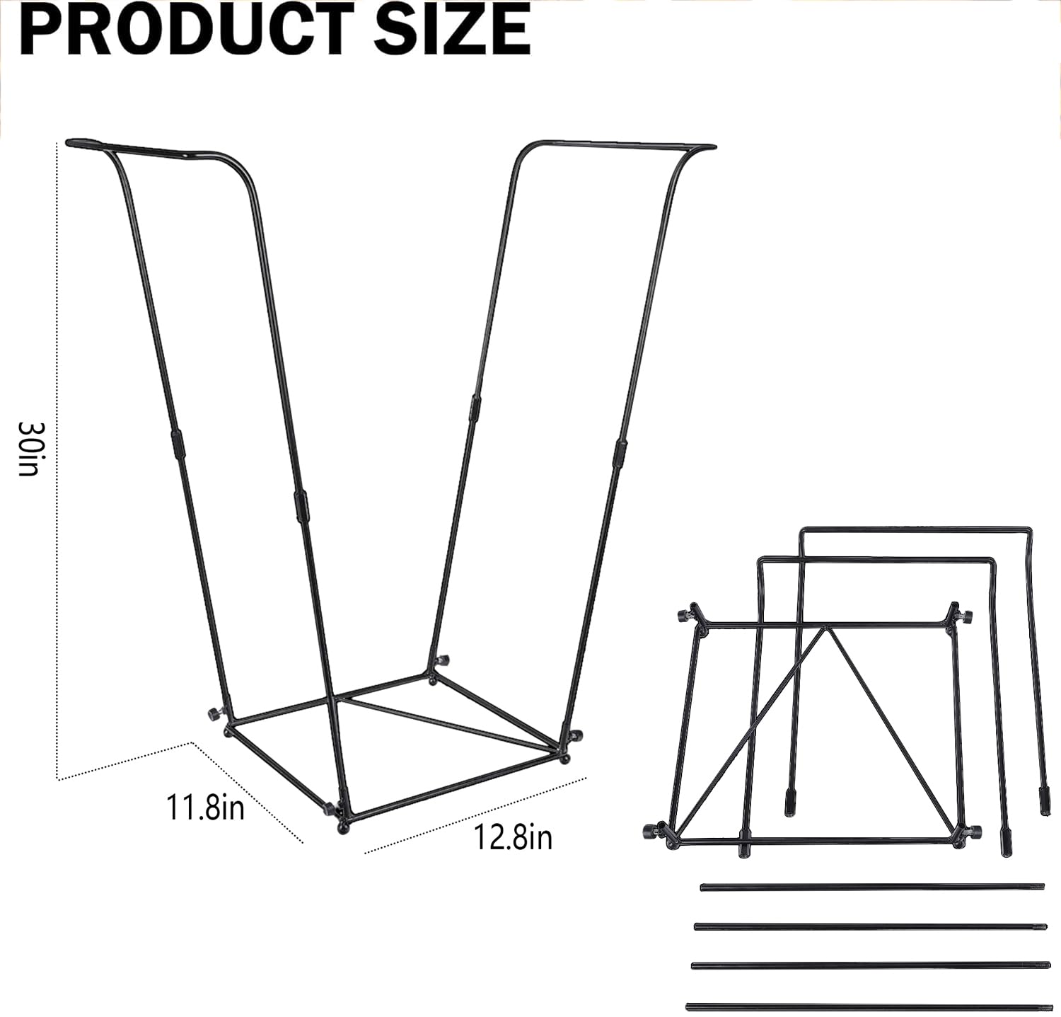 Metal Trash Bag Holder - Garbage Bag Holder Frame Holds 30-45 Gallon Bags-Multi-Use Outdoor Leaf Bag Stand For Yard Camping Gard