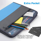 Sooez Accordion File Organizer With Safe Zipper, 12 Pocket Expanding File Folder With Front Pencil Pouch, Portable Monthly Paper