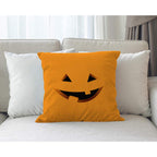 Moslion Evil Face Pillow Case Cute Halloween Autumn Pumpkin Lantern Faces Happy Father'S Day Throw Pillow Cover 18X18 Inch Cotto