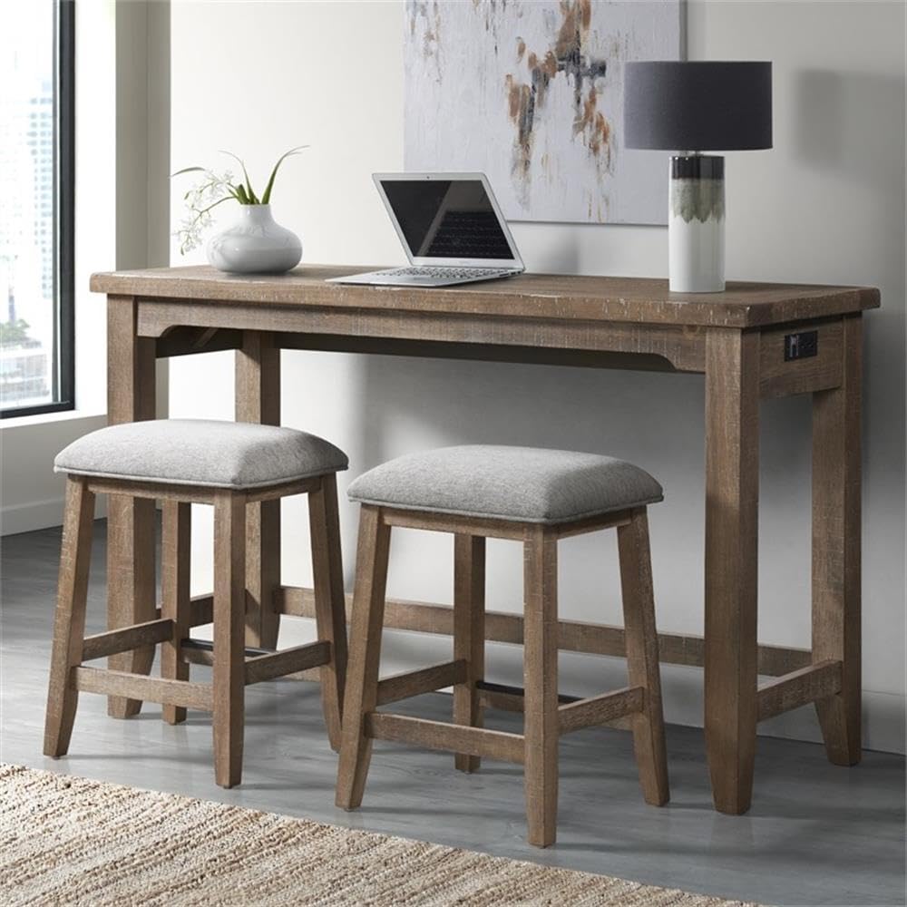 Intercon Highland Backless Bar Stool with Cushion Seat, Set of 2, Sandwash