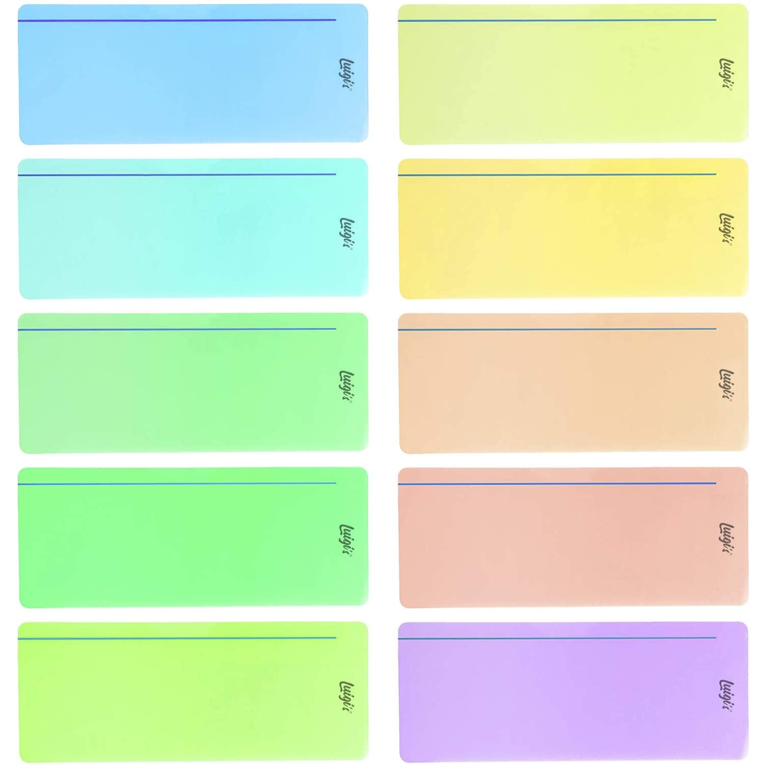 Sb Education Luigi'S 10 X Dyslexia Reading Strips With Coloured Overlays. Reading Tracking Rulers For Dyslexia Irlens, Adhd And