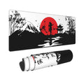 Japanese Cherry Blossom Samurai Skull Gaming Mouse Pad 31.5    11.8    0.12 Inch Extra Large Keyboard Mouse Mat Xl Non-Slip Rubb