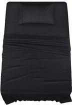 Utopia Bedding Twin Bed Sheets Set - 3 Piece Bedding - Brushed Microfiber - Shrinkage And Fade Resistant - Easy Care (Twin, Blac