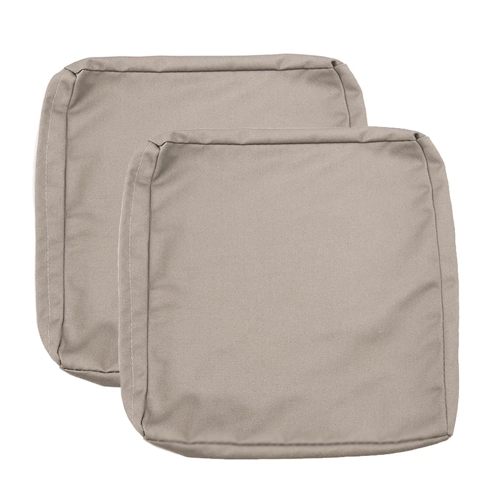 Sqodok Patio Cushion Covers 19X19 Waterproof Outdoor Cushion Covers Replacement 2Pack Patio Cushion Seat Slicovers With Ties, Pi