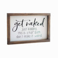 Lavender Inspired Decorative Signage - Funny Bathroom Sign, Farmhouse Style, Half Bath, 10.6x7x1 inches, Wood Material