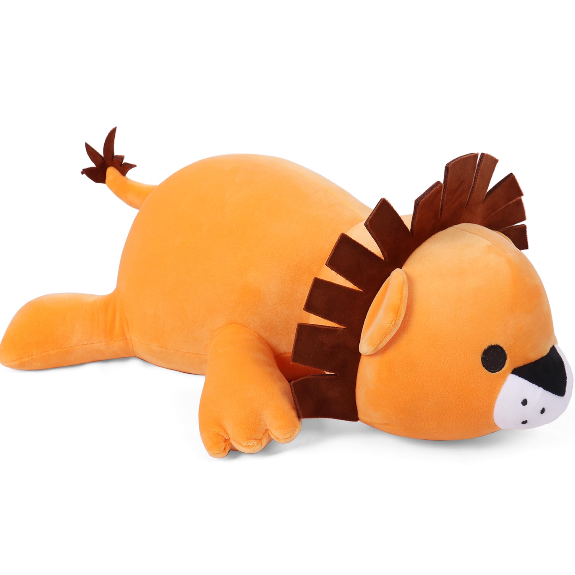 Webingo Weighted Stuffed Animals, 24 ' Weighted Lion Plush Toy 4.2 Lb Soft Pillow Cute Giant Plushie Gifts For Kids & Adults(Li