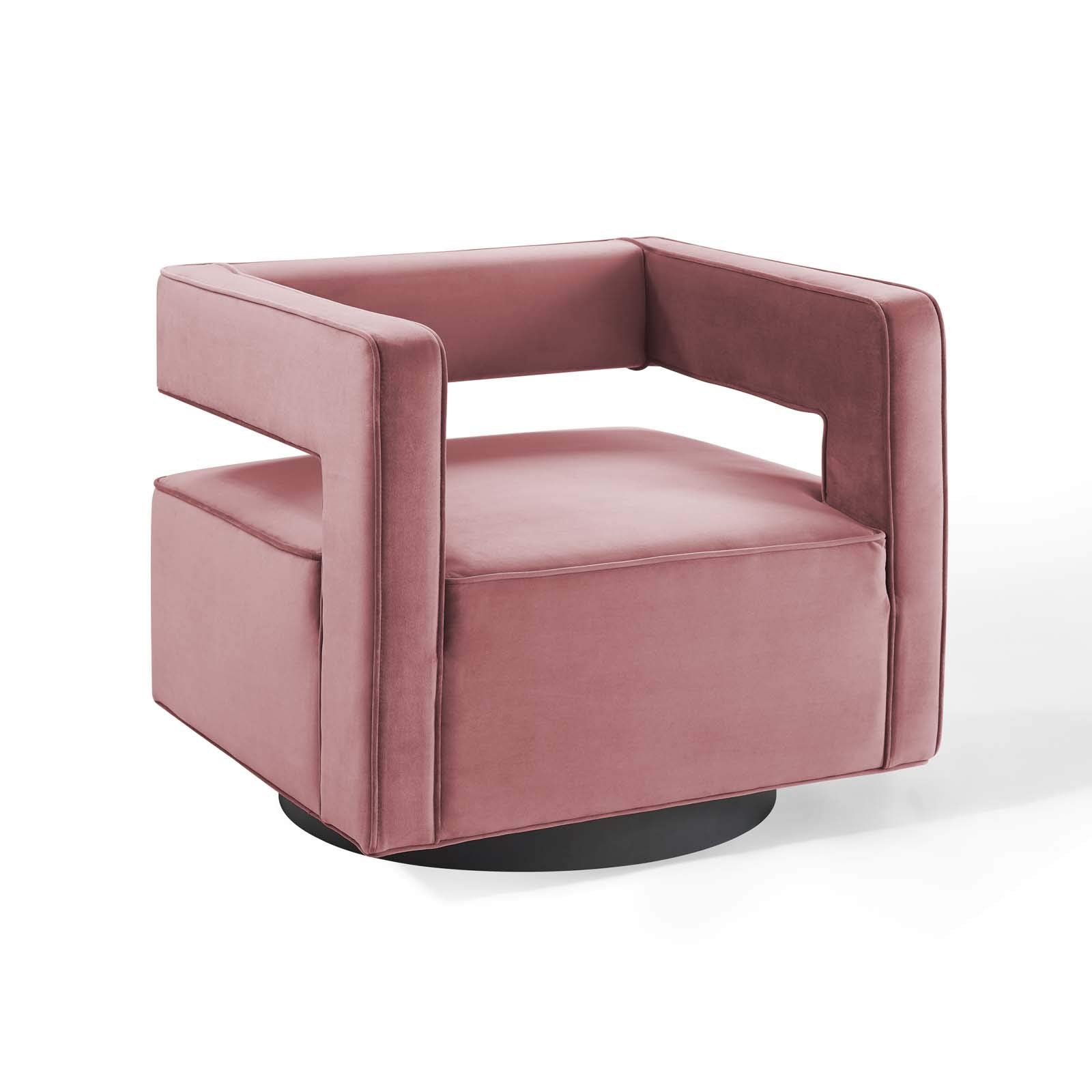 Modway Booth Armchairs, Dusty Rose