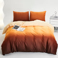Luxlovery Orange Gradient Velvet Comforter Twin Women Girls Sunset Color Fluffy Flannel Bedding Comforter Set Art Style Sherpa M
