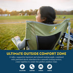 Gci Outdoor Comfort Pro Rocker Camping Chair | Portable Folding Rocking Chair With Durable Armrests & Drink Holder — Royal Blue