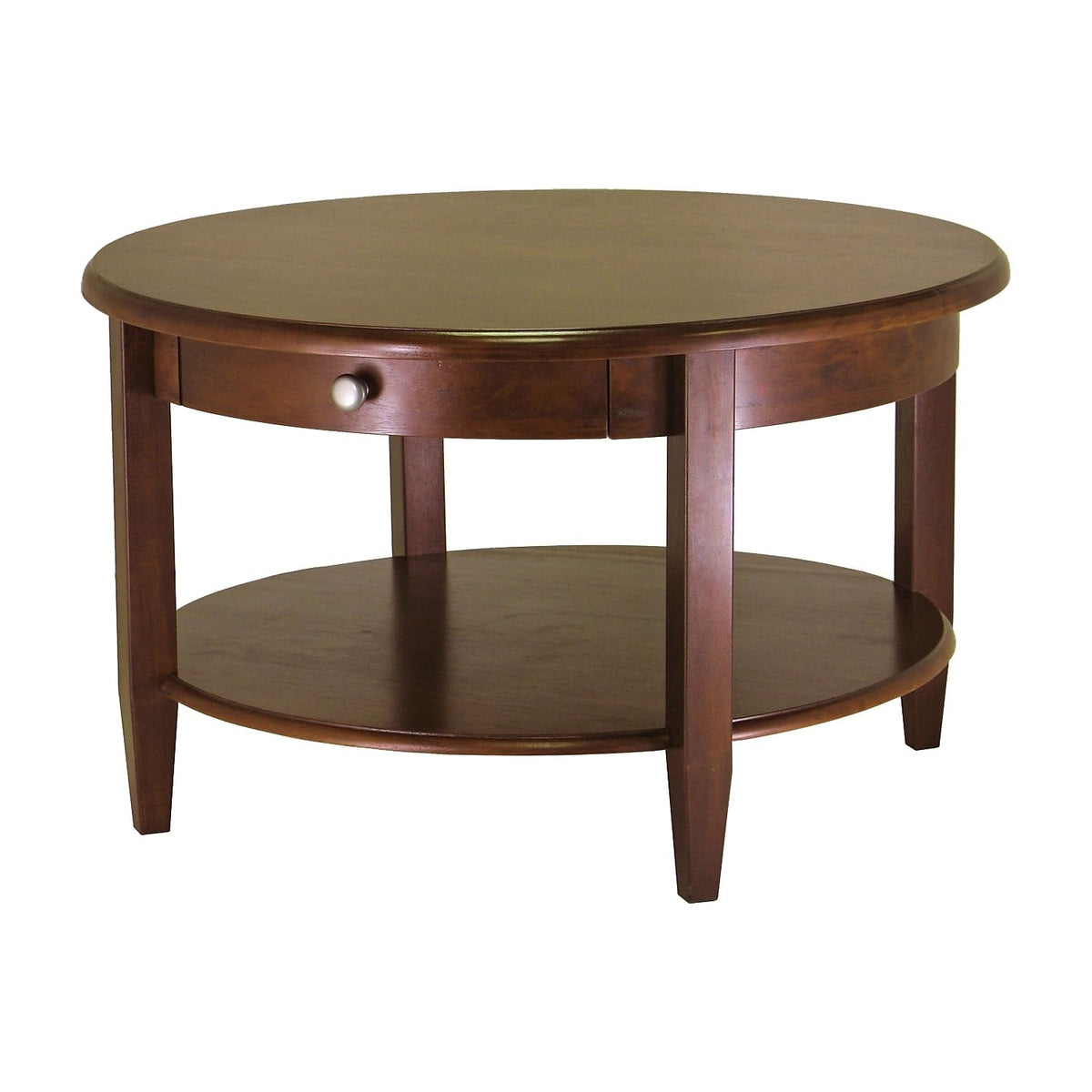 Winsome 18-Inch X 30-Inch X 30-Inch Concord Wood Round Coffee Table, Antique Walnut (94231)