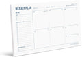 Two Tumbleweeds Weekly Planner Pad - Undated 6X9' Weekly To-Do List Notepad With Calendar And Task List, Perfect Desk Organizer