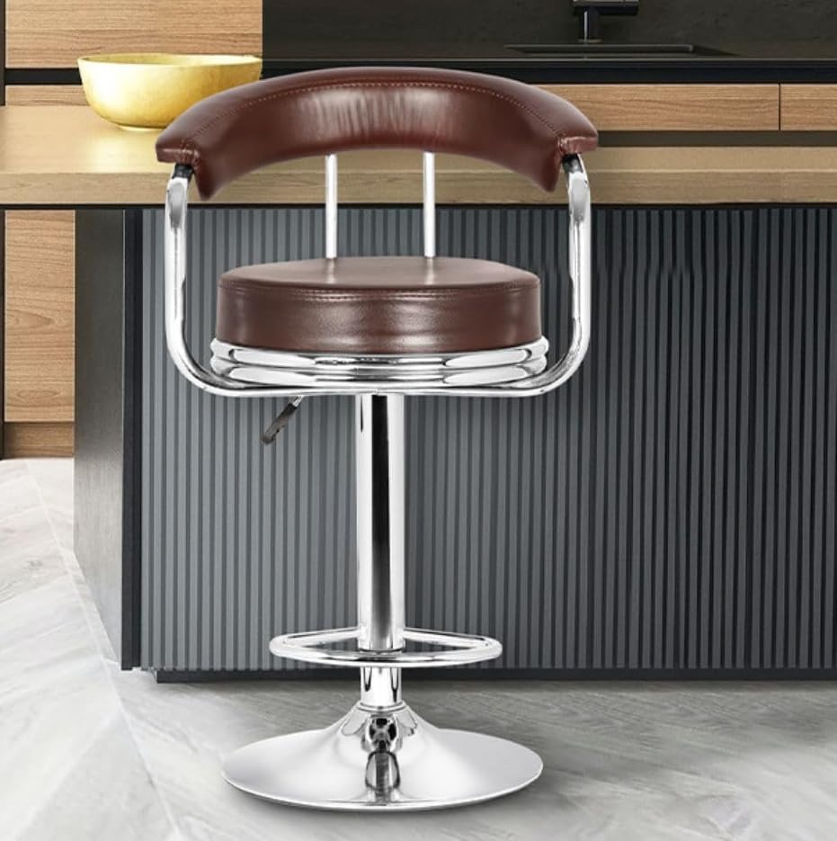 Da Urban Classic Height Adjustable And Revolving Bar Stool/Kitchen Chair (Brown)
