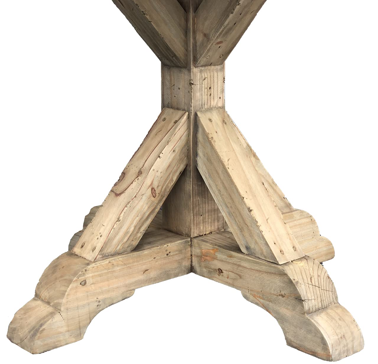 Afd Home Farmhouse Diamond 48'' Rd Dining Table, Natural Recycled Pine And Mahogany