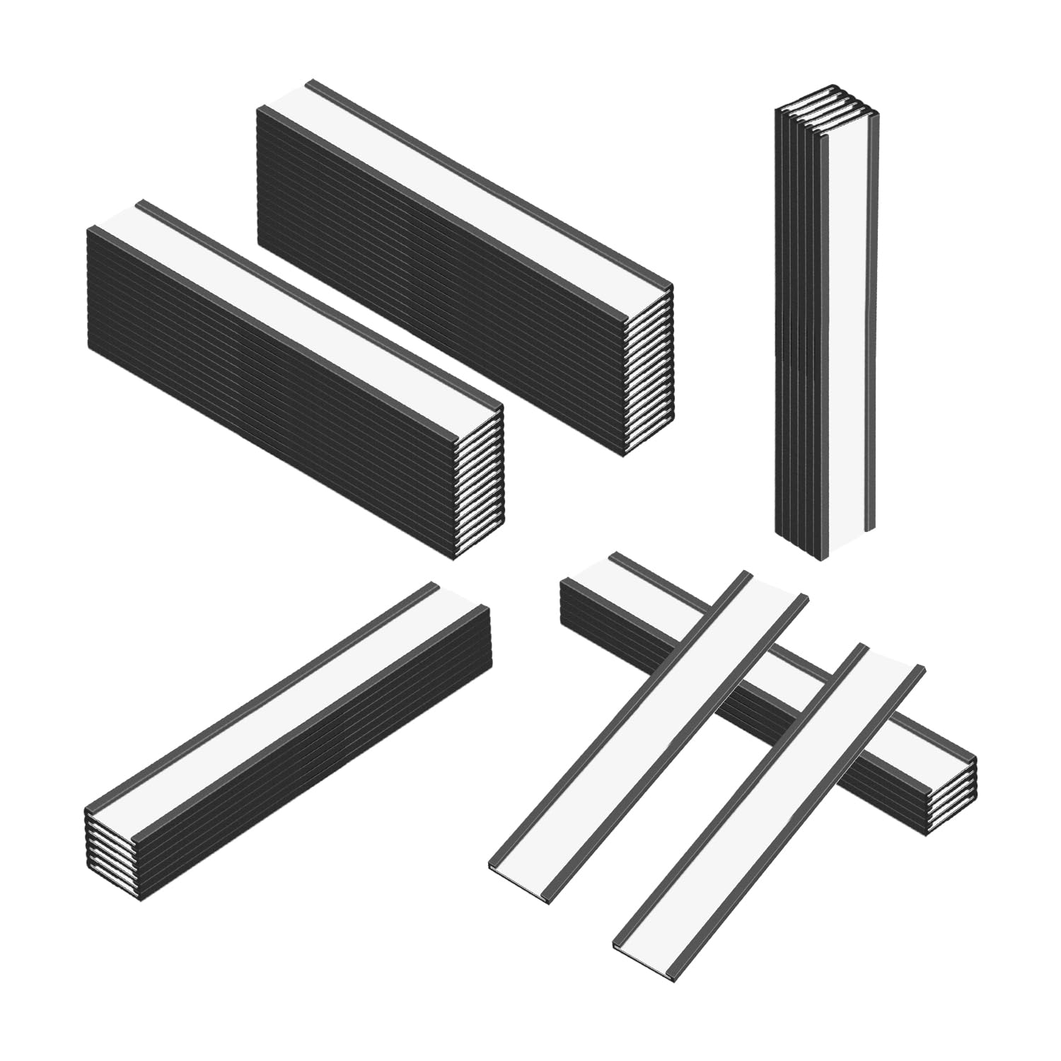 Mvisual Magnetic Label Holder 0.78 'X4 ',Magnetic Labels For Shelving,Magnetic Data Card Holders File Cabinet Labels,Pack Of 5