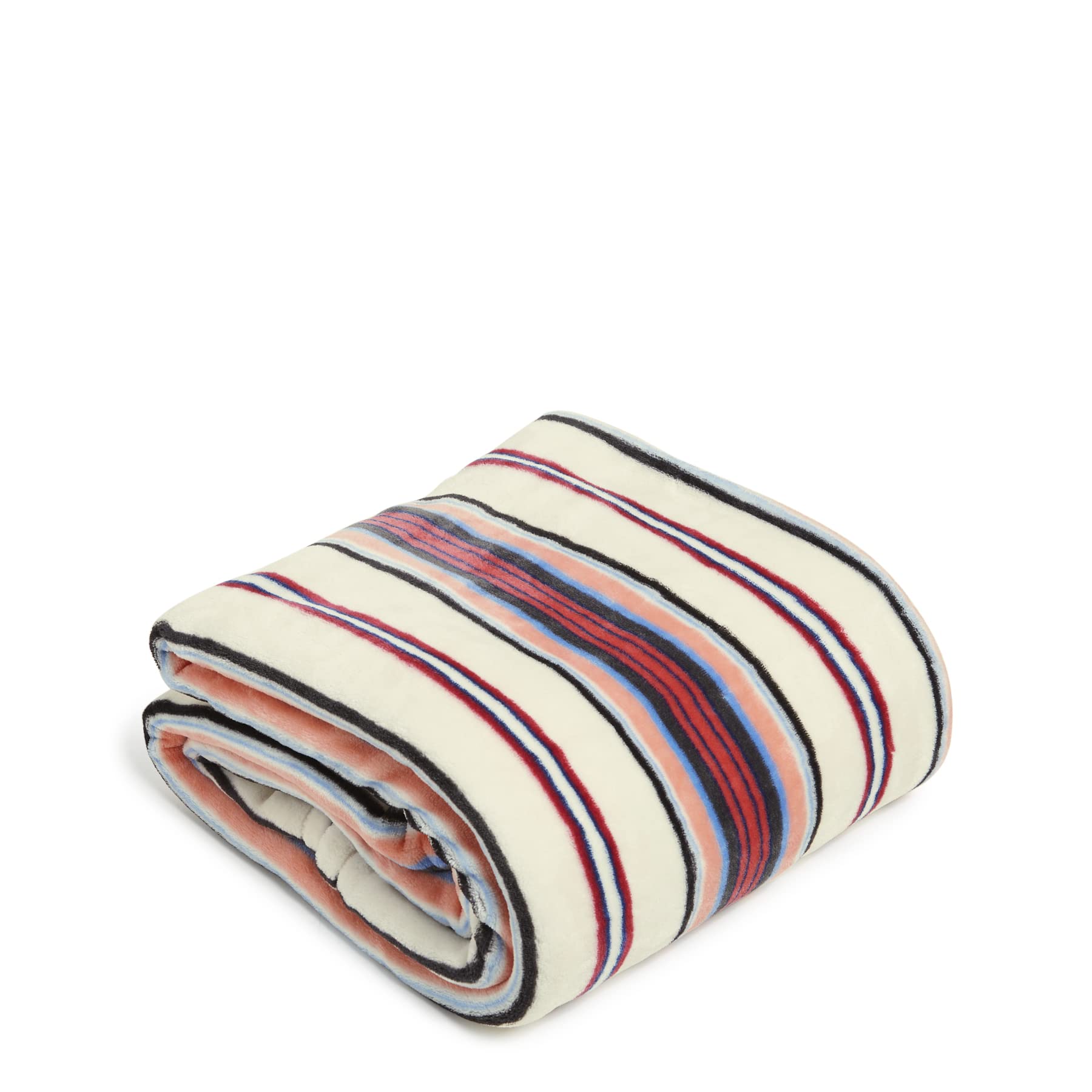 Vera Bradley Women'S Fleece Plush Throw Blanket, Bohemian Stripe, 80 X 50