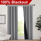 Nicetown Thick Blackout Curtains For Bedroom, Pair Of Energy Smart & Noise Blocking Out Full Shade Curtain Panels, Thermal Insul