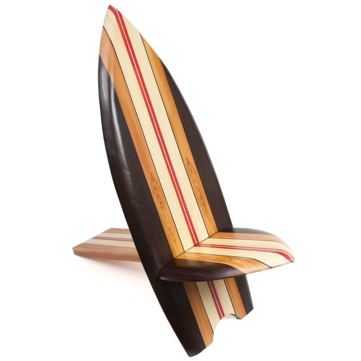 Ram Outdoor Decor Acacia Wood Hand Painted Surfboard Chair