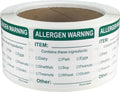 Removable Allergen Warning Labels General Food Rotation 2 Inch Square 500 Adhesive Stickers
