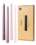 Viyffo Taper Candles 10 Inch Purple Set of 4 Unscented, Dripless, Smokeless Long Tall Tapered Candlesticks Wedding Home Decor Di