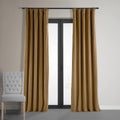 Hpd Half Price Drapes Signature Velvet Thermal Blackout Curtains For Living Room 84 Inch Long (1 Panel) Rod Pocket Insulated Blackout Curtains For Bedroom Window Curtains, 50W X 84L, Amber Gold